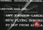 Immagine di Aviator Amy Johnson Croydon London Inghilterra England Regno Unito, 1932, secondo 7 filmato di repertorio 65675068201