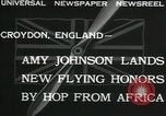 Immagine di Aviator Amy Johnson Croydon London Inghilterra England Regno Unito, 1932, secondo 8 filmato di repertorio 65675068201