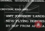Immagine di Aviator Amy Johnson Croydon London Inghilterra England Regno Unito, 1932, secondo 10 filmato di repertorio 65675068201