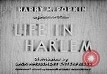 Image Negro life in Harlem 1930 Harlem New York City USA, 1938, de la seconde 4 séquences d'archives historiques vidéo 65675068252