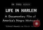 Image Negro life in Harlem 1930 Harlem New York City USA, 1938, de la seconde 21 séquences d'archives historiques vidéo 65675068252