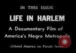Image Negro life in Harlem 1930 Harlem New York City USA, 1938, de la seconde 22 séquences d'archives historiques vidéo 65675068252