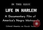 Image Negro life in Harlem 1930 Harlem New York City USA, 1938, de la seconde 25 séquences d'archives historiques vidéo 65675068252