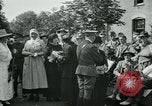 Image of Wounded and injured WWI American soldiers in England presented flowers United Kingdom, 1918, second 34 stock footage video 65675068358