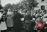 Image of Wounded and injured WWI American soldiers in England presented flowers United Kingdom, 1918, second 40 stock footage video 65675068358