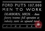 Image of Ford auto factory Dearborn Michigan USA, 1931, second 3 stock footage video 65675068469