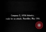 Standbild Firma E USA 167 Infanterie Regiment zeigt Bereitschaft Neuviller-La-roche Frankreich, 1918, aus Sekunde 1 historischem Filmmaterial Videoclip 65675068474