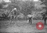 Standbild Truppen von 168 Infanterie Regiment (AEF) Pflanze Gemüse Badonviller Frankreich, 1918, aus Sekunde 26 historischem Filmmaterial Videoclip 65675068476