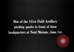 Image of Soldiers of 151st Field Artillery Regiment pitch quoits Neuf Maison France, 1918, second 3 stock footage video 65675068481
