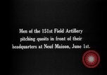 Image of Soldiers of 151st Field Artillery Regiment pitch quoits Neuf Maison France, 1918, second 4 stock footage video 65675068481