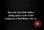 Image of Soldiers of 151st Field Artillery Regiment pitch quoits Neuf Maison France, 1918, second 5 stock footage video 65675068481