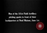 Image of Soldiers of 151st Field Artillery Regiment pitch quoits Neuf Maison France, 1918, second 7 stock footage video 65675068481