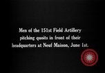 Image of Soldiers of 151st Field Artillery Regiment pitch quoits Neuf Maison France, 1918, second 8 stock footage video 65675068481