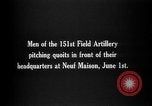 Image of Soldiers of 151st Field Artillery Regiment pitch quoits Neuf Maison France, 1918, second 10 stock footage video 65675068481