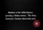 Image of 165th Infantry Regiment troops fire a mortar France, 1918, second 3 stock footage video 65675068484
