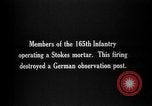 Image of 165th Infantry Regiment troops fire a mortar France, 1918, second 6 stock footage video 65675068484