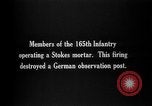 Image of 165th Infantry Regiment troops fire a mortar France, 1918, second 7 stock footage video 65675068484