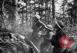 Image of 165th Infantry Regiment troops fire a mortar France, 1918, second 18 stock footage video 65675068484