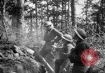 Image of 165th Infantry Regiment troops fire a mortar France, 1918, second 19 stock footage video 65675068484