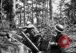 Image of 165th Infantry Regiment troops fire a mortar France, 1918, second 25 stock footage video 65675068484