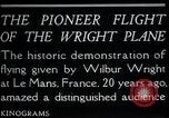 Image of Wilbur Wright Le Mans France, 1908, second 7 stock footage video 65675068543