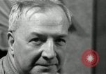Image of Man listens to vintage radio United States USA, 1935, second 22 stock footage video 65675068706