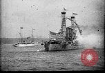 Image of Battleship fires broadside salute New York City United States USA, 1912, second 4 stock footage video 65675068744