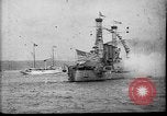 Image of Battleship fires broadside salute New York City United States USA, 1912, second 5 stock footage video 65675068744