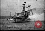 Image of Battleship fires broadside salute New York City United States USA, 1912, second 10 stock footage video 65675068744