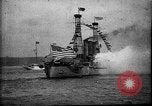 Image of Battleship fires broadside salute New York City United States USA, 1912, second 11 stock footage video 65675068744