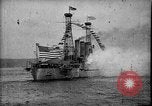 Image of Battleship fires broadside salute New York City United States USA, 1912, second 14 stock footage video 65675068744