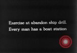 Image of Emergency drill aboard the SS Leviathan troop transport Atlantic Ocean, 1918, second 1 stock footage video 65675068755