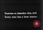 Image of Emergency drill aboard the SS Leviathan troop transport Atlantic Ocean, 1918, second 4 stock footage video 65675068755