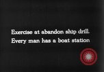 Image of Emergency drill aboard the SS Leviathan troop transport Atlantic Ocean, 1918, second 5 stock footage video 65675068755
