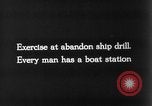 Image of Emergency drill aboard the SS Leviathan troop transport Atlantic Ocean, 1918, second 7 stock footage video 65675068755