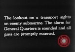 Image of Illustration of defenses aboard US troop transport vessels Atlantic Ocean, 1918, second 16 stock footage video 65675068756