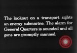 Image of Illustration of defenses aboard US troop transport vessels Atlantic Ocean, 1918, second 17 stock footage video 65675068756