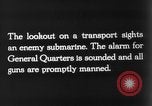 Image of Illustration of defenses aboard US troop transport vessels Atlantic Ocean, 1918, second 19 stock footage video 65675068756