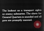 Image of Illustration of defenses aboard US troop transport vessels Atlantic Ocean, 1918, second 21 stock footage video 65675068756
