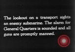Image of Illustration of defenses aboard US troop transport vessels Atlantic Ocean, 1918, second 22 stock footage video 65675068756