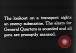 Image of Illustration of defenses aboard US troop transport vessels Atlantic Ocean, 1918, second 24 stock footage video 65675068756