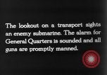 Image of Illustration of defenses aboard US troop transport vessels Atlantic Ocean, 1918, second 26 stock footage video 65675068756