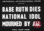 Image of Babe Ruth New York City USA, 1948, second 3 stock footage video 65675068879