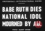 Image of Babe Ruth New York City USA, 1948, second 4 stock footage video 65675068879