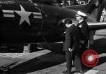 Image of King Faisal II and Prince Abdul-Ilah aboard USS Oriskany CV-34 San Diego California USA, 1952, second 12 stock footage video 65675068899
