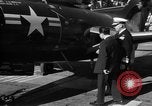 Image of King Faisal II and Prince Abdul-Ilah aboard USS Oriskany CV-34 San Diego California USA, 1952, second 13 stock footage video 65675068899