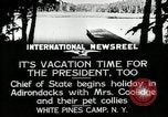 Image President Coolidge à White Pine Campo Paul Smiths New York USA, 1926, de la seconde 4 séquences d'archives historiques vidéo 65675068973