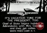 Image President Coolidge à White Pine Campo Paul Smiths New York USA, 1926, de la seconde 7 séquences d'archives historiques vidéo 65675068973