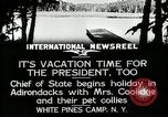 Image President Coolidge à White Pine Campo Paul Smiths New York USA, 1926, de la seconde 8 séquences d'archives historiques vidéo 65675068973