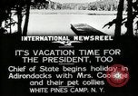 Image President Coolidge à White Pine Campo Paul Smiths New York USA, 1926, de la seconde 9 séquences d'archives historiques vidéo 65675068973
